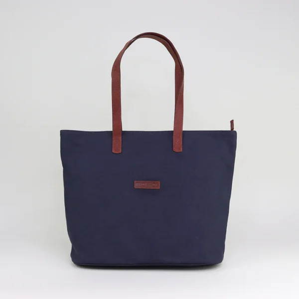 Canvas leer shopper brighton 14seven sophos lifestyle navy algemeen