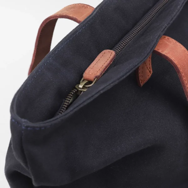 Canvas leer shopper brighton 14seven sophos lifestyle navy rits