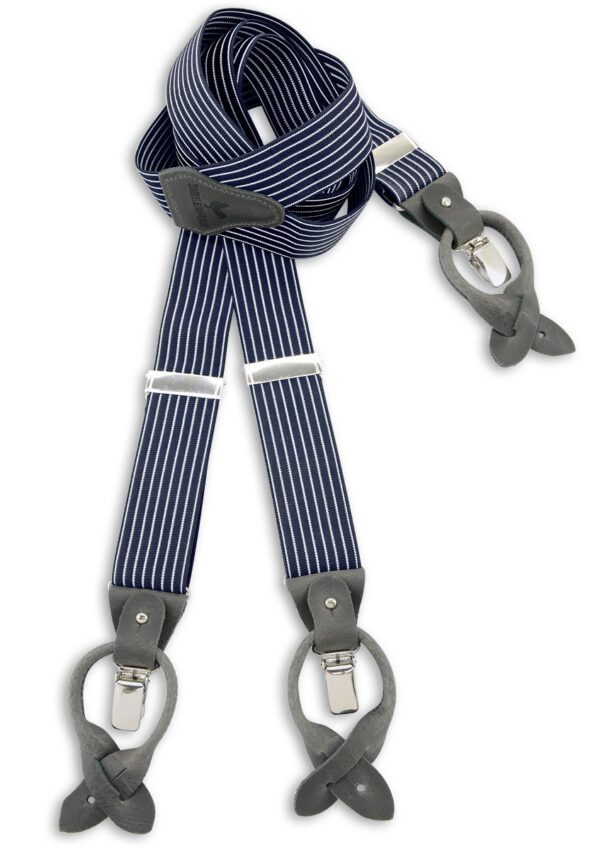 Heren bretels sir-redman-bretels-striped-gent-blauw bij 14-Seven.com art SRCOMBI20007B