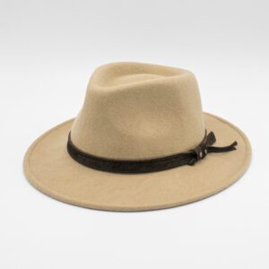Waterproof fedora hoed Picadillo-beige reizen klassiek wol