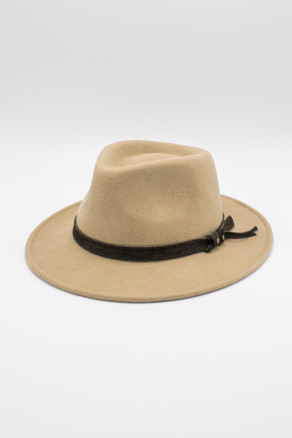 Waterproof fedora hoed Picadillo-beige reizen klassiek wol