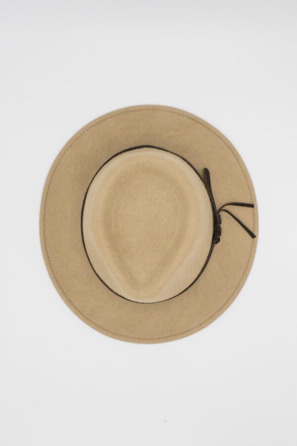 Waterproof fedora hoed Picadillo-beige reizen klassiek wol bovenkant