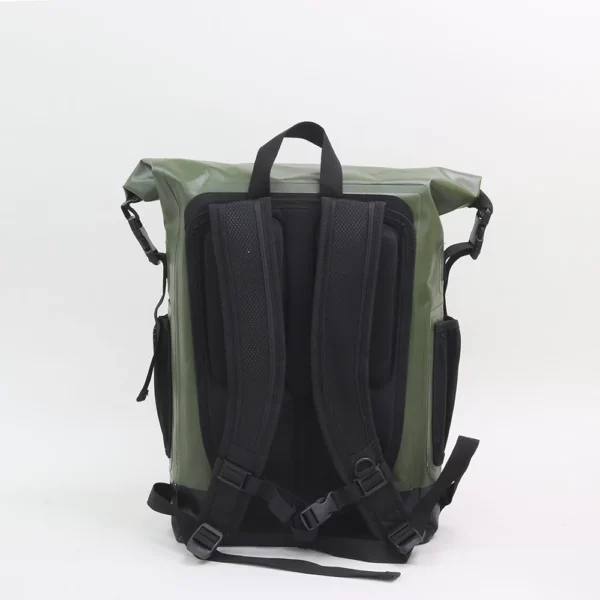 drybag rucksack reistas rugzak rugtas reistas green groen Sophos 14seven back