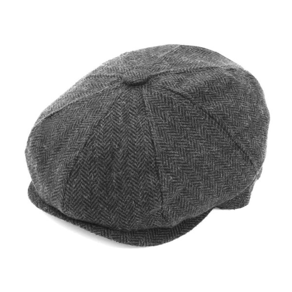 8 panel cap herringbone Newspaper boy pet grijs engels cap Irish peaky blinders