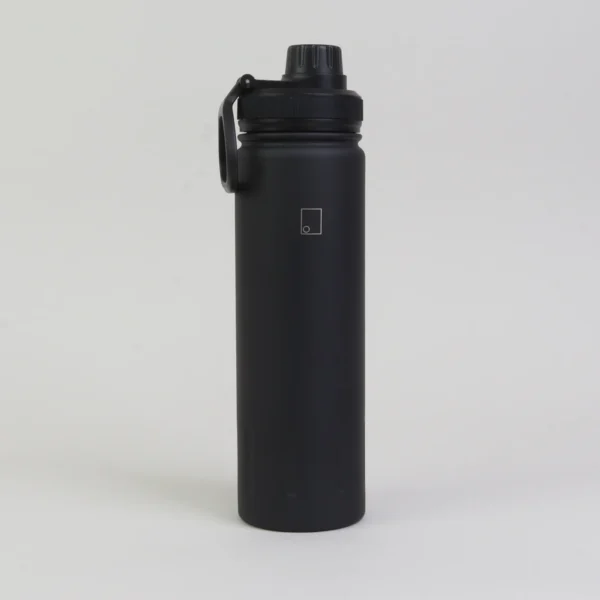 Dubbelwandige thermosfles zwart 650ml sophos lifestyle by 14-seven reisaccessoires TravelBottleBlack