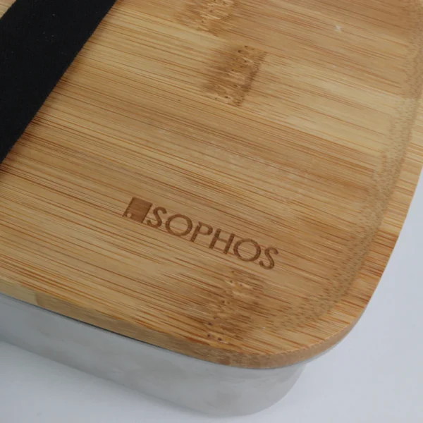 Lunchbox Sophos Box Large bamboo RVS detail