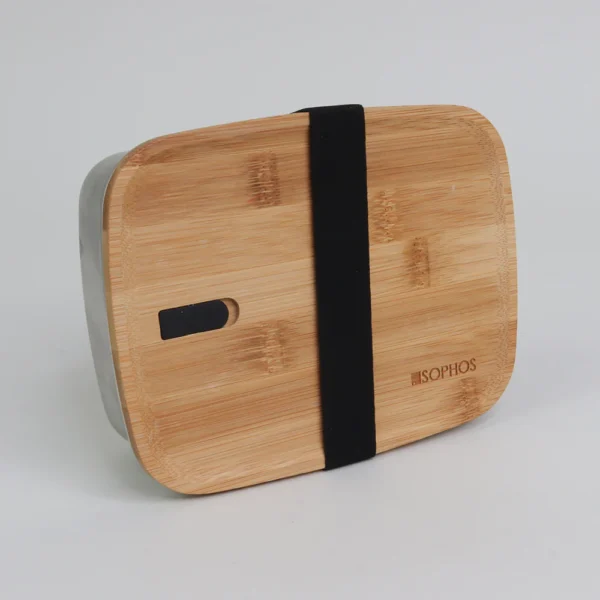 Lunchbox Sophos Box Large bamboo RVS top