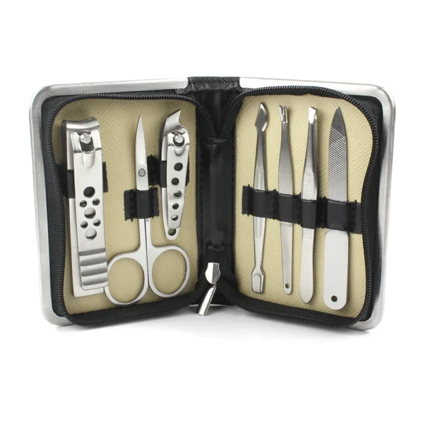 Manicure set medium zwart reisaccessoire reizen 14-seven Sophos nagelverzorging