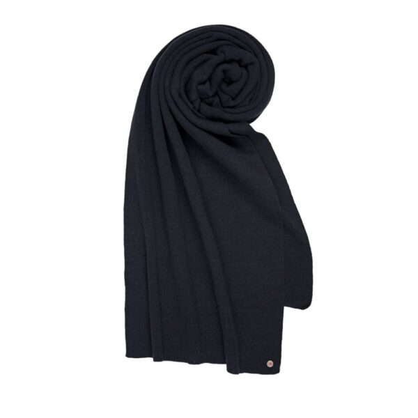 Sjaal soft rib navy blauw balke herensjaal unisex