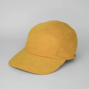 cap heren dames corduroy geel yellow ribstof