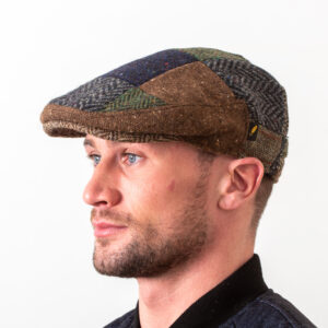 Flat cap dubliner patch-kerry-tweed engelse pet peaky blinders newsboy baker boy bruin mix 2